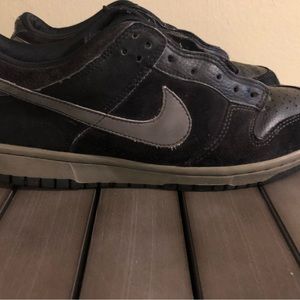 nike dunk low 6.0 black gray suede Mens Size 8 RARE 2007 SEE DESCRIPTION